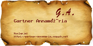 Gartner Annamária névjegykártya